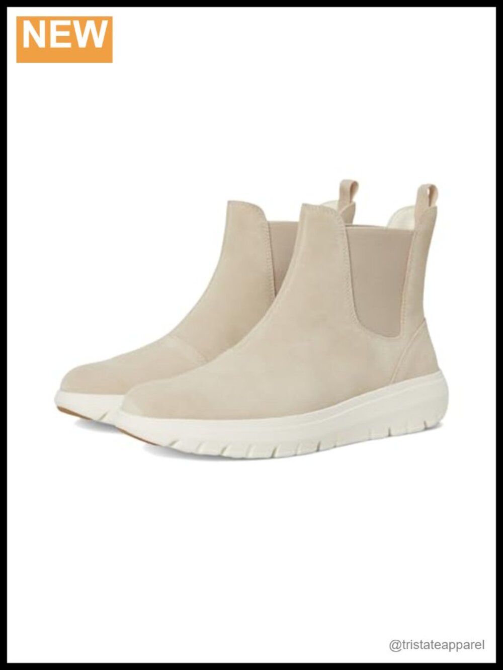 Women's Waterproof Chelsea Ankle Boots Leather EVA Wedge Pull-On